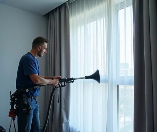 Professional curtain steam cleaning process equipment Matty Curtain Cleaning penshurst-nsw